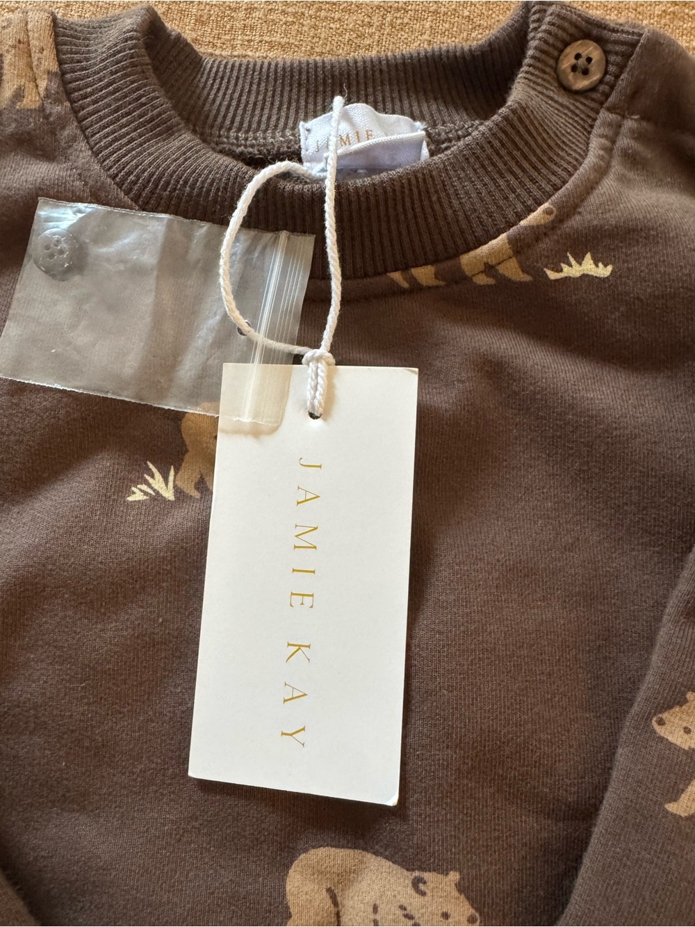 Jamie Kay Brown Bear Print Crewneck Sweatshirt - Picture 3 of 3